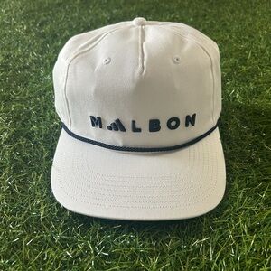 Malbon Golf x Adidas 5 Panel Rope Hat Crosby Collection Navy White IU277…
